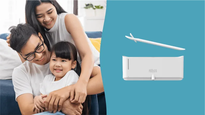 A happy smiling family.