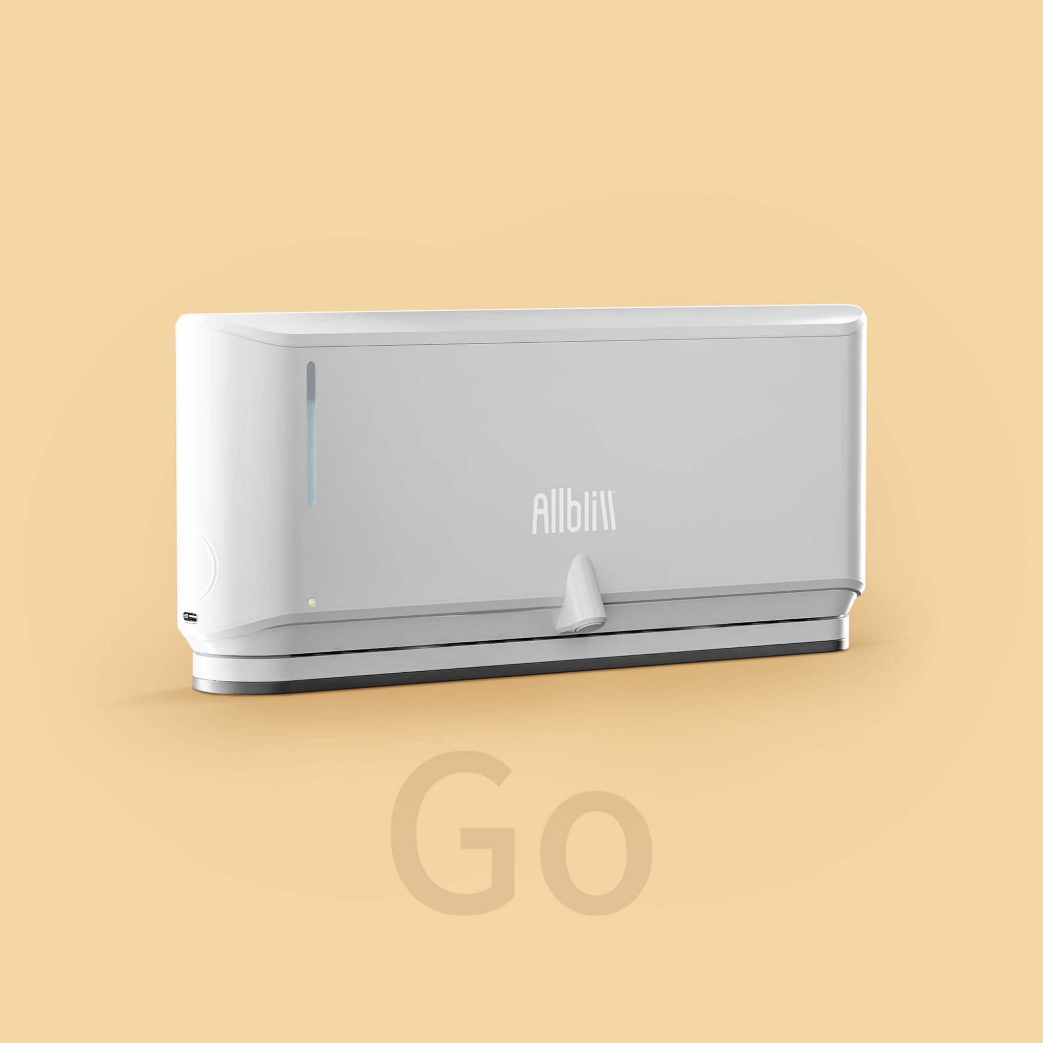 Front view of Allbliss Go showing the device and clamp